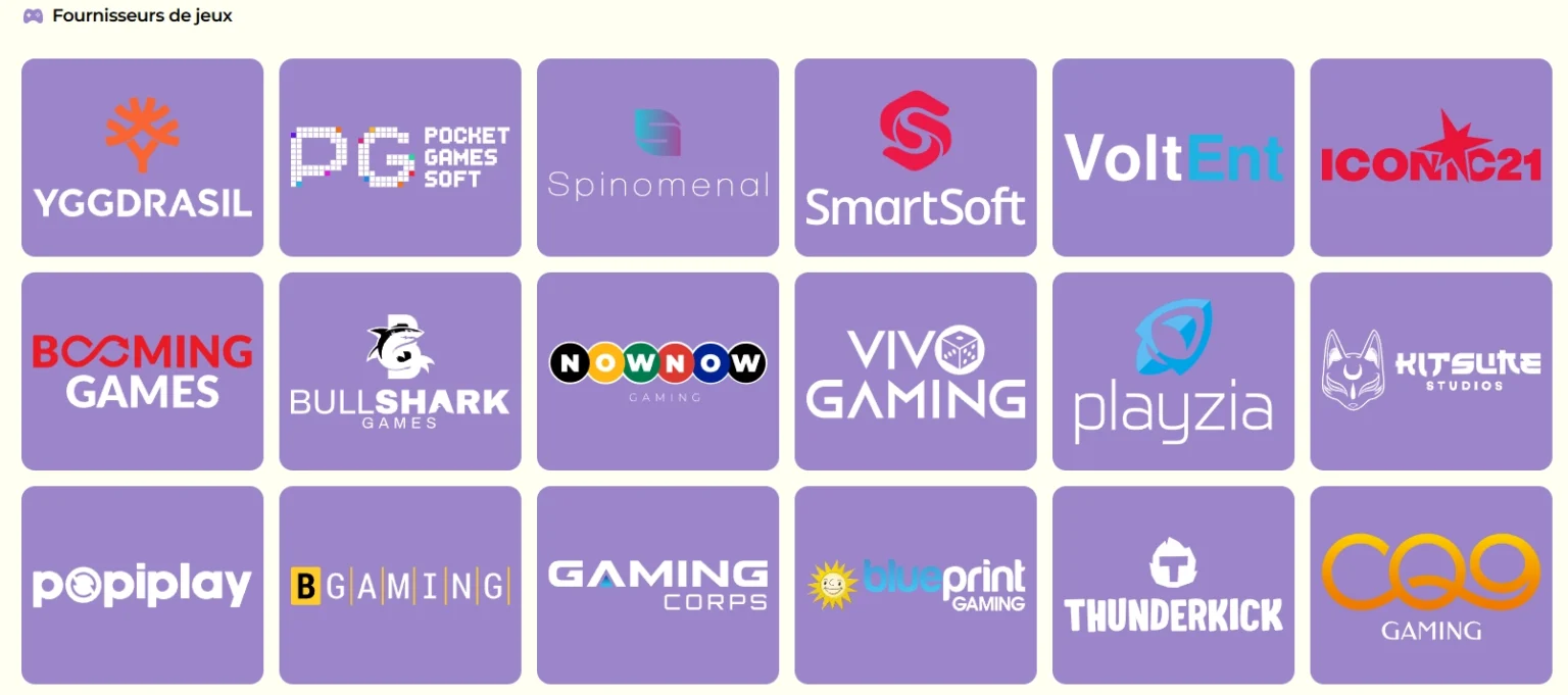 Liste des meilleurs fournisseurs de jeux de casino sur Julius Casino